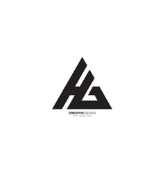 Triangle Shape Letter H G Modern Art Monogram Logo