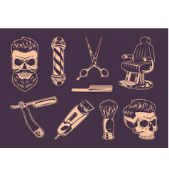 Barber Shop Brush Hair Scissors Danger Blade