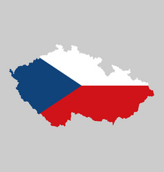 Flag Of Czech Republic In Map Shape