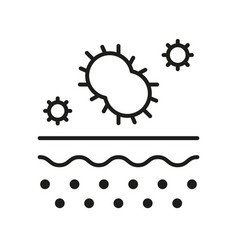 Microorganisms On Dermis Structure Outline Icon