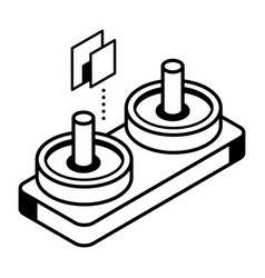 An Isometric Icon Of Barbell Plates