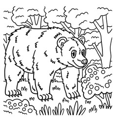 Bear Animal Coloring Page For Kids