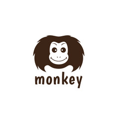 Face Lion-tailed Macaque Logo Design Graphic