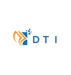 Dti Credit Repair Accounting Logo Design On White