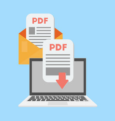 Pdf Document Download On The Laptop Concept