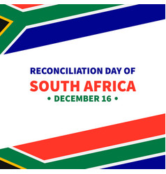 South Africa Reconciliation Day Typography Poster