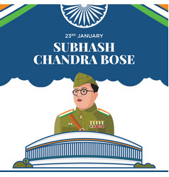 Subhash Chandra Bose Jayanti Banner Design