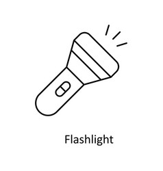 Flashlight Outlline Icons Simple Stock