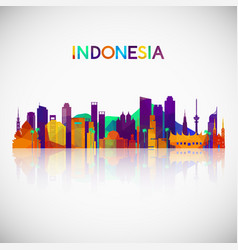 Indonesia Skyline Silhouette