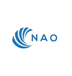 Nao Letter Logo Design On White Background