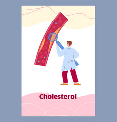 Doctor Checking Blood Vein On Cholesterol Flat