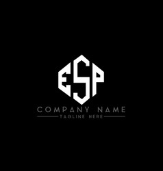 Esp Letter Logo Design With Polygon Shape