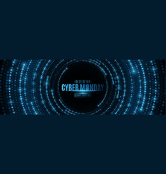 Futuristic Tech Banner For Cyber Monday Sale