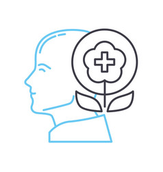 Mental Health Line Icon Outline Symbol