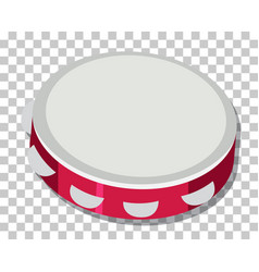 Tambourine Cartoon Style Isolated On Transparent