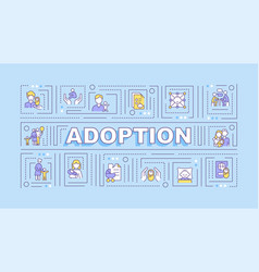 Adoption Light Blue Word Concept