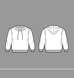 Cropped Cotton-jersey Hoodie Technical Fashion