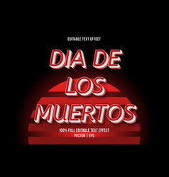 Dia De Los Muertos Editable Text Effect Red Color