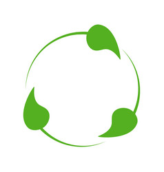 Recycle Icon Symbol In The Form Of Leaves