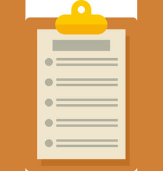 Syllabus Clipboard Icon Flat Isolated