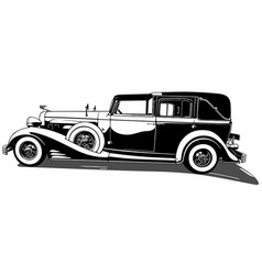 Drawing Of A 1930s Cadillac Vintage Car