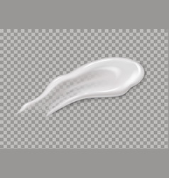 Realistic 3d Smear Of White Cream On An Isolated