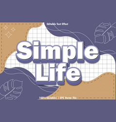 Simple Life Editable Text Effect 3d Emboss Style