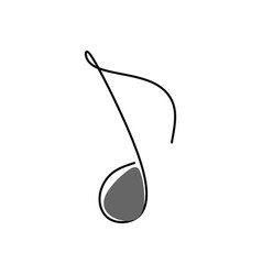 Continuous Line Images Note Music