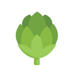 Foliage Artichoke Icon Flat Vegetable Food