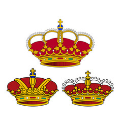 Set Of Spanish Royal Crowns Icons