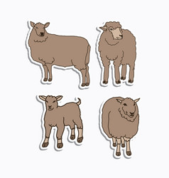 Cute Animal Sheep Sticker Collection Set