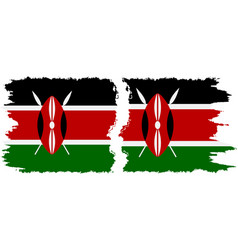 Kenya And Kenya Grunge Flags Connection