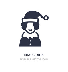 Mrs Claus Icon On White Background Simple Element