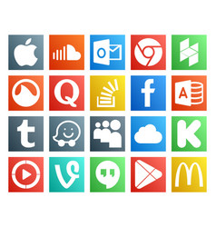 20 Social Media Icon Pack Including Waze