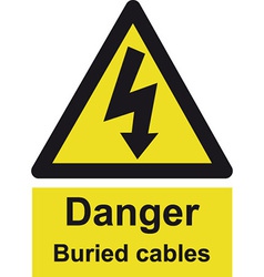 Danger Buried Cable Safety Sign