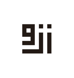 Letter G J And I Square Geometric Symbol Simple