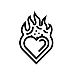 Passion Fire Line Icon