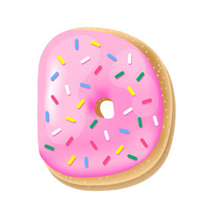 Pink Letter D From Donut Alphabet