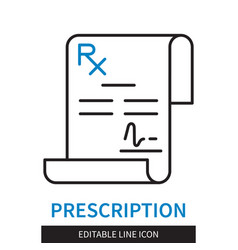 Prescription Editable Line Icon