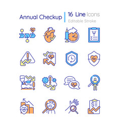 Annual Checkup Rgb Color Icons Set