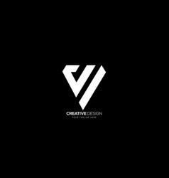 Triangle Letter V I Modern Diamond Shape Logo