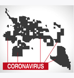 Tucson Arizona City Map With Coronavirus Warning