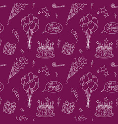 Cute Birthday Pattern Seamless Background