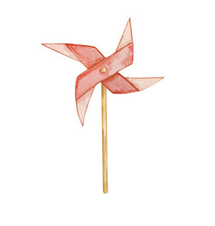 Watercolor Bright Summer Pinwheel Toy