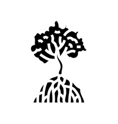 Mangrove Tree Glyph Icon