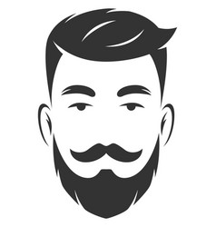 Bearded Male Face Portrait Black Man Avatar