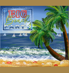 Big Beach Party Invitation Summer Card