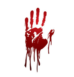 Bloody hand print Royalty Free Vector Image - VectorStock