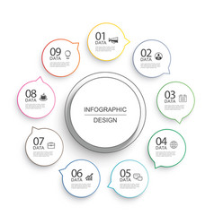 Infographics Circle Timeline With 9 Number Data