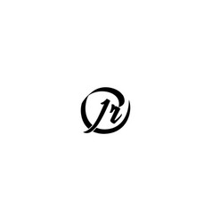 Jr Brush Style Logo Initial Concept With High